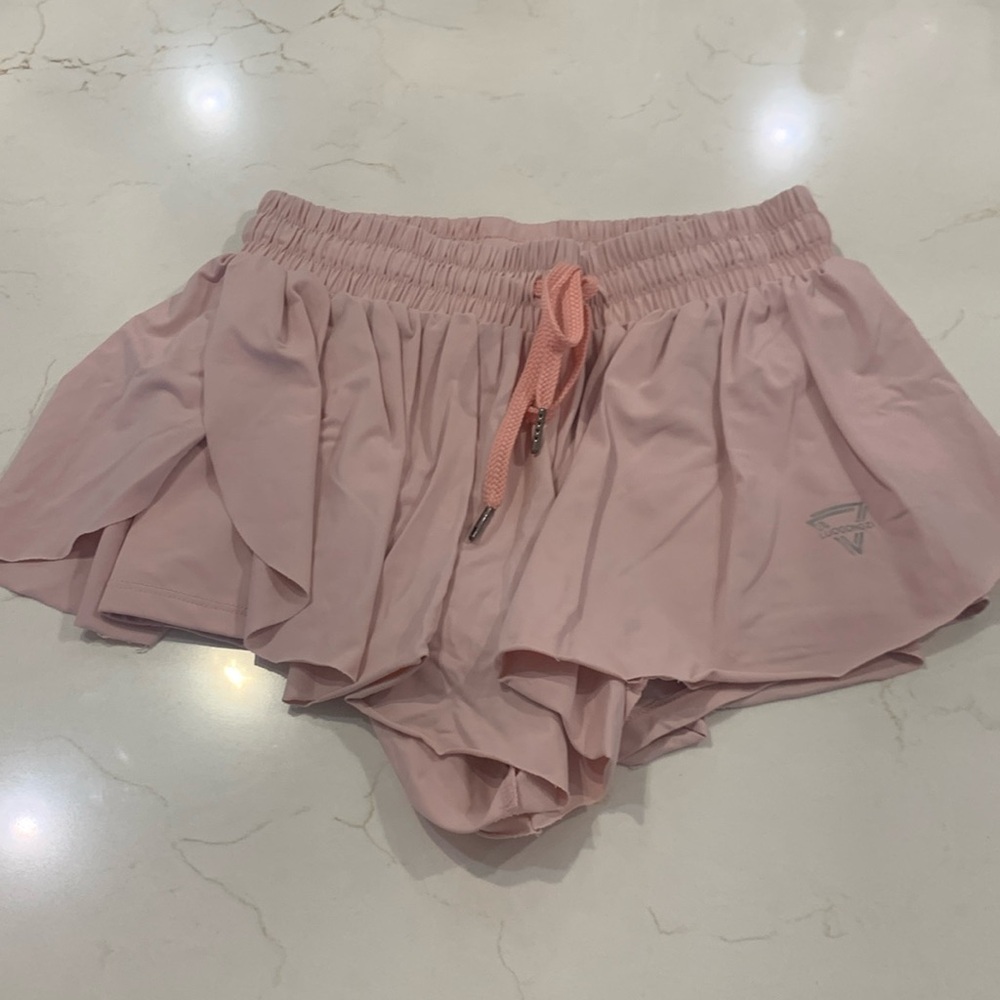 Pink butterfly shorts